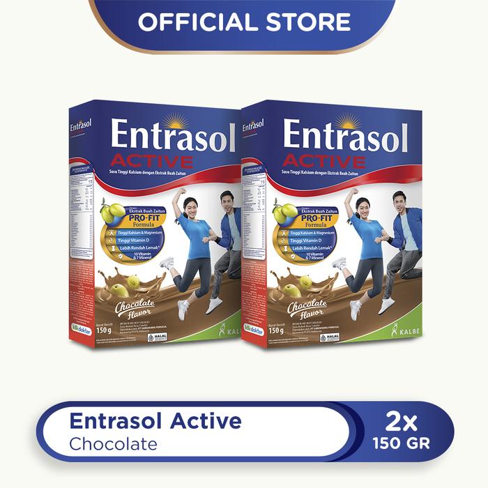 Gambar TWIN PACK: ENTRASOL ACTIVE CHOCOLATE 150G- 2 PCS - KEA8B95002 dari Entrasol - Kuat Setiap Saat undefined Tokopedia