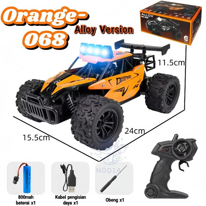 Gambar NODIA 2.4Ghz RC Alloy Off-Road Racing Buggy 1:16 Drift Buggy Anak Laki-Laki Hadiah dengan Lampu Sorot & Ban Berongga Karet Cengkeraman Kuat Baterai Control Remote Mobil Mainan - 2.4G-2WD-068-Orange dari Nodia Toys & Games ID undefined Tokopedia