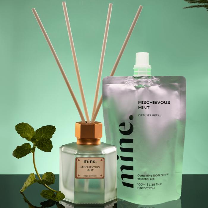 Gambar Mine Perfumery Reed Diffuser Refill 100 ml - Parfum Pengharum Ruangan Wangi Segar - Mischievous Mint dari Mine. Perfumery Official undefined Tokopedia