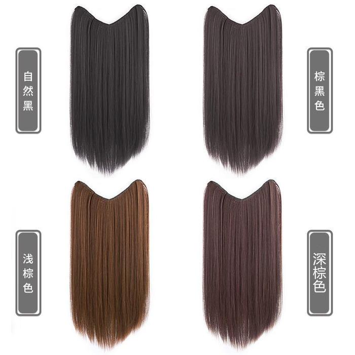 Gambar Swan U clip Hairclip korea biglayer bottom curly IMPORT 60cm V clip U clip / hair clip rambut asli / Wig Palsu Belakang / Rambut Palsu Wanita / Hair Extension Rambut / hair clip warna SH A - Hitam Alami, 45 cm dari TOPIMART undefined Tokopedia