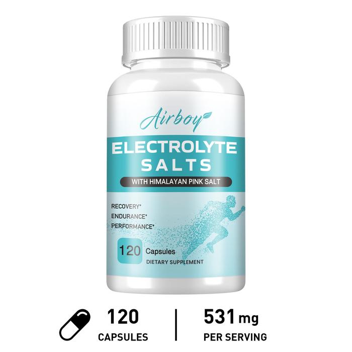 Gambar Kapsul Garam Elektrolit Airboy. Suplemen bubuk untuk pemulihan dan kelegaan yang cepat. 30/60/120 Kapsul - 120 Capsules dari Kapsul kesehatan Grevip undefined Tokopedia