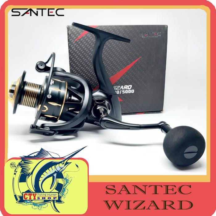 Gambar REEL GULUNGAN PANCING SANTEC WIZARD BLACK GOLD 4000 dan 5000 - 4000 dari CTY Fishing Hunter undefined Tokopedia