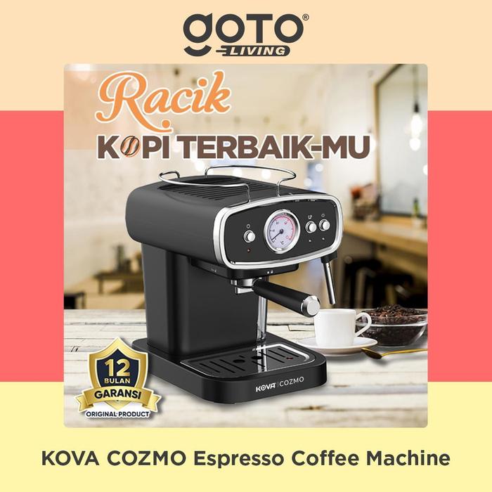 Gambar Kova [COD] Cozmo Mesin Pembuat Kopi Espreso Coffee Maker Espresso Machine - HITAM dari Goto Living undefined Tokopedia