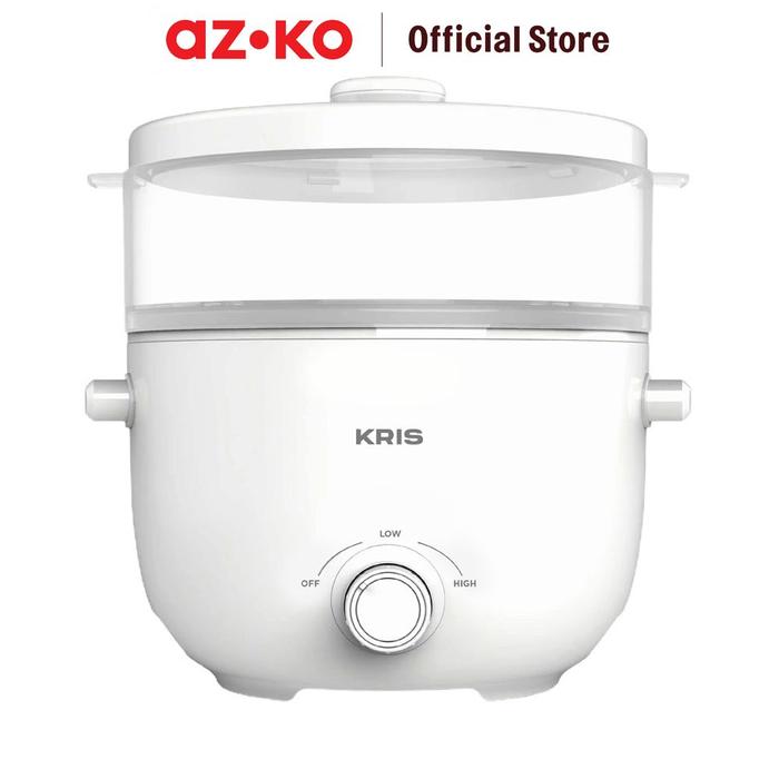 Gambar AZKO Kris 2 ltr Panci Elektrik Multifungsi Multifunction Electric Pan Kuali Pot Peralatan Masak Perlengkapan Dapur - Putih dari AZKO ID undefined Tokopedia