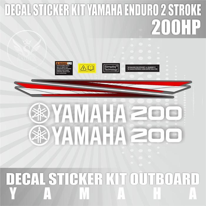 Gambar SAHILA STICKER STIKER MESIN TEMPEL YAMAHA ENDURO 200 PK 2 STROKE DECAL KIT - STICKER MESIN TEMPEL dari SAHILA STICKER undefined Tokopedia