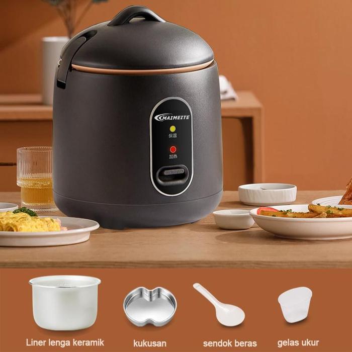 Gambar [COD]MAIMEITE Rice Cooker Mini Penanak Nasi Mini Multifungsi Panci anti lengket penanak nasi 1,2LMagiccom Kecil Low Watt Steamer - Black dari toko-maimeite undefined Tokopedia