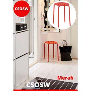 Gambar Bangku Kafe Resto Taman, Meja Makan Cafe Stool MARIUS Bangku Bakso 45Cm - Merah dari CSOSW undefined Tokopedia