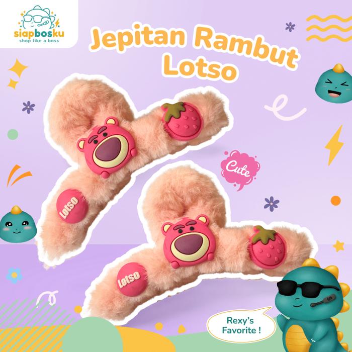 Gambar JEPIT RAMBUT KOREA DEWASA LUCU KARAKTER LOTSO BERBULU HALUS LEMBUT dari Siap BOSku undefined Tokopedia