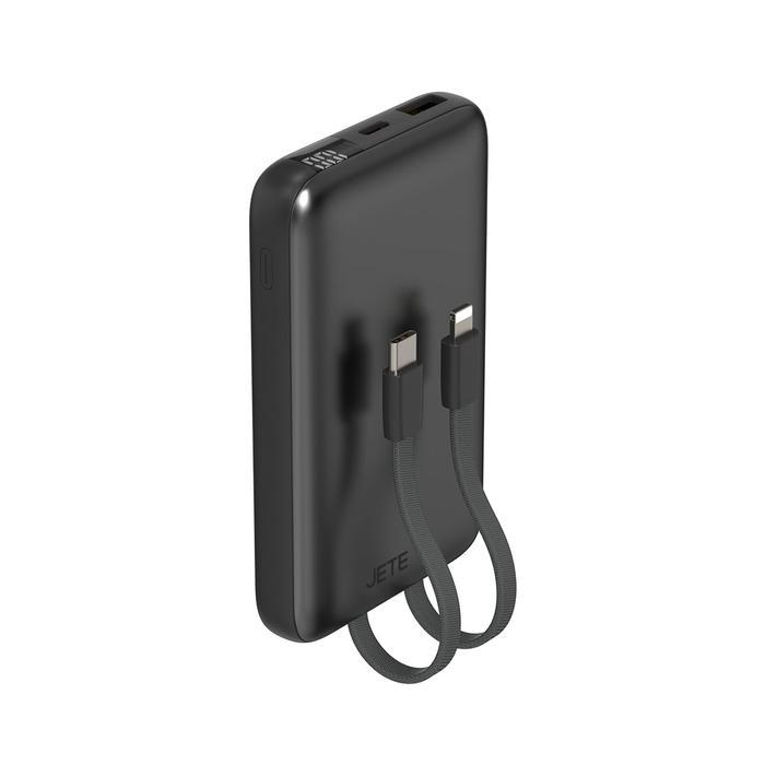 Gambar 【Tersertifikasi CCC】Powerbank JETE B10 Power Bank 10000mAh Fast Charging 22.5W Built in Kabel USB Type C Lightning Portable Pawer Bank Dual Port USB Handphone Android For iPhone - Black - Black dari Doran Wearable Official Store Kota Administrasi Jakarta Pusat Tokopedia