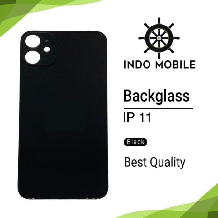 Gambar BACK GLASS / BACKDOOR / BACK COVER IP 11 - BLACK dari Indo mobile undefined Tokopedia