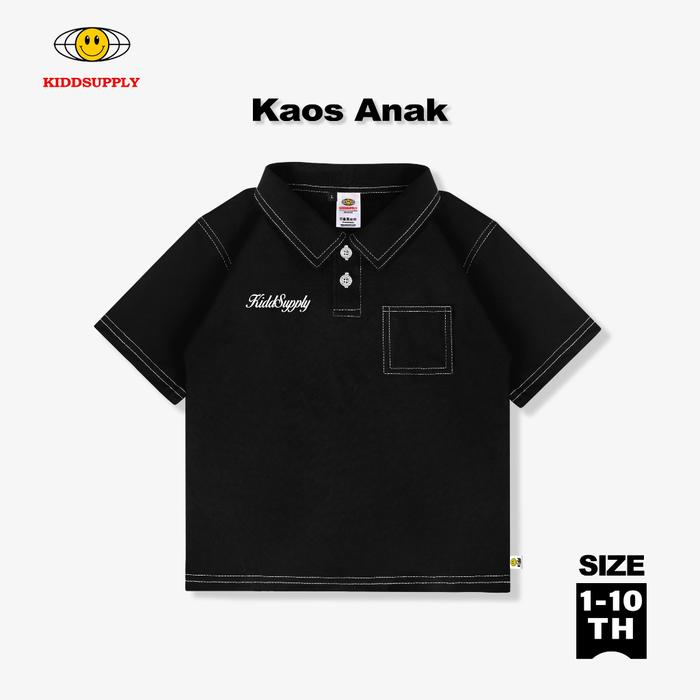 Gambar KiddSupply Polo Stitch Shirt Wisdom Black l Kaos Anak | Polo Kids | Atasan Anak | KDPSSTITCH002 - Black Stitch, S dari KIDDSUPPLY Kab. Banyuwangi Tokopedia