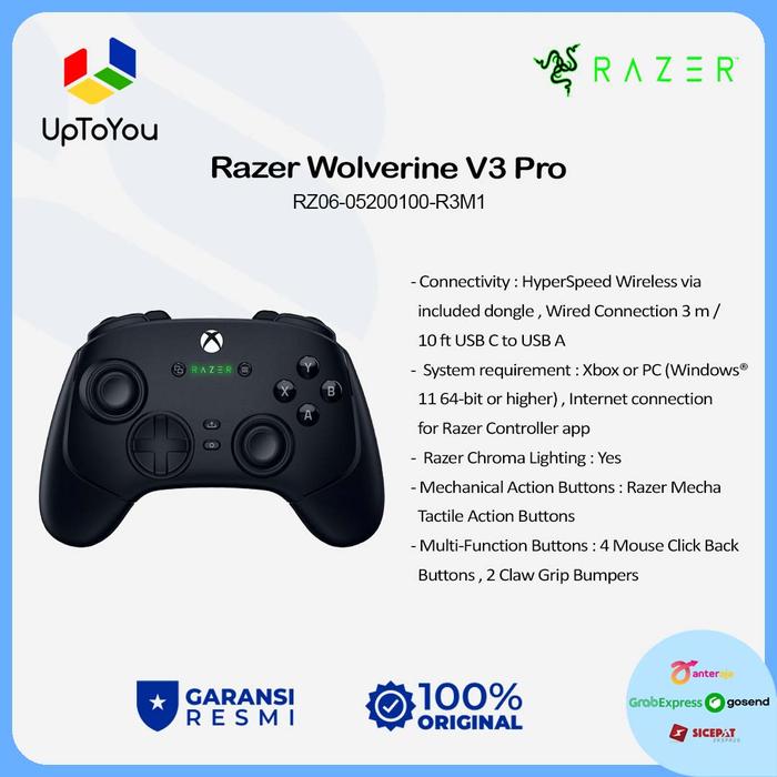 Gambar Razer Gaming Controller Wolverine V3 Pro Wireless Esports Controller for Xbox & PC - Black - RZ06-05200100-R3M1 dari UPTOYOUCOM undefined Tokopedia