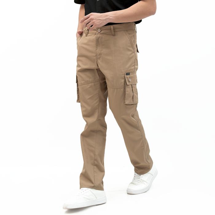 Gambar Carnos Exter Celana Cargo Panjang Pria Reguler RipstopMocca - Mocca, S dari Carnos Jeans undefined Tokopedia