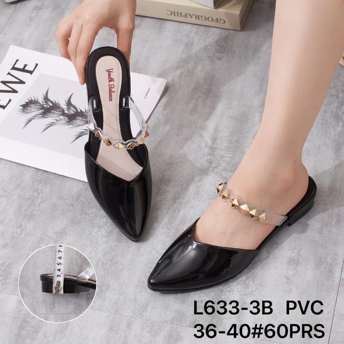 Gambar Sepatu Sandal Wanita Slip On Manik Korean New Commers Balance 633-3B - Hitam, 36 dari toko sendal bahagia undefined Tokopedia