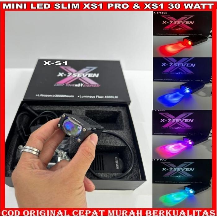 Gambar Original Mini Laser Slim X-7SEVEN XS-1 Pro Plus Devil Kipas Pendingin Hi Loo 30 Watt Lampu Sorot Slim Wateproof - XS 1 1 PC, UNGGU dari KALIPER PART undefined Tokopedia