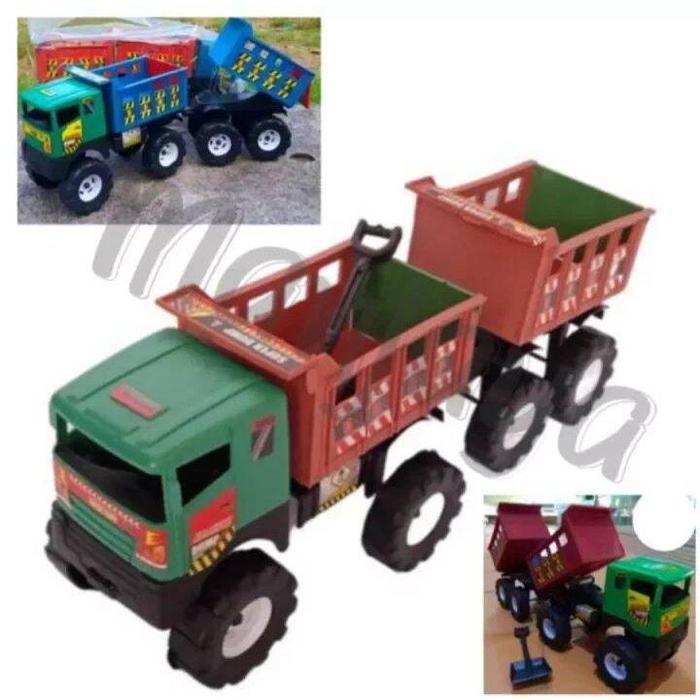 Gambar Mainan Anak Mobil Truk Pasir Dump Truck Gandeng Truk Pasir Jomplang Truk Gandeng Murah - Spesifikasi dari Rainbowtoys_NEW undefined Tokopedia