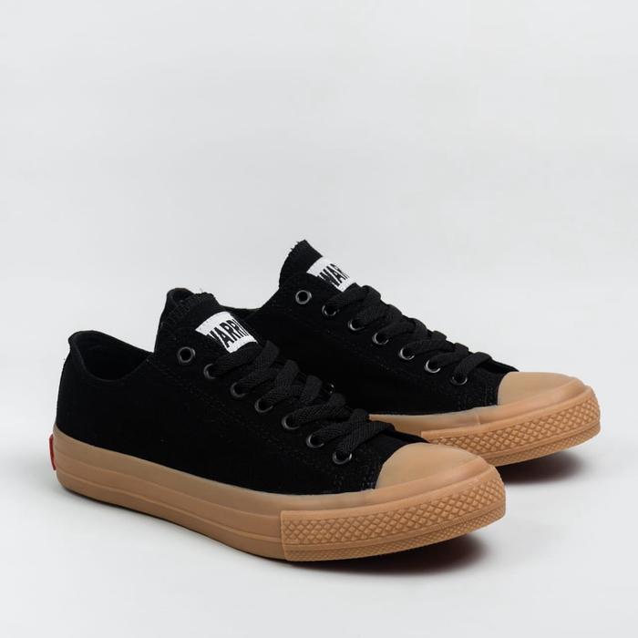 Gambar Sepatu Warrior Neo Sparta Low Gum Sneakers Casual Shoes Hitam Putih Pria - Hitam, 37 dari Kodachi Shop_NEW undefined Tokopedia