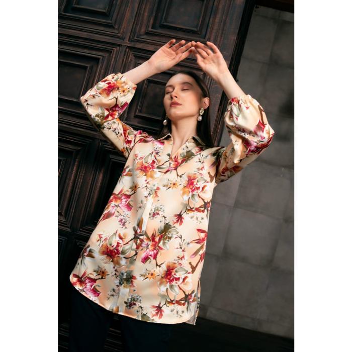 Gambar White Mode Luana Blouses - Pakaian Atasan Wanita Kemeja lengan Panjang - Multicolor, S dari WHITE MODE undefined Tokopedia