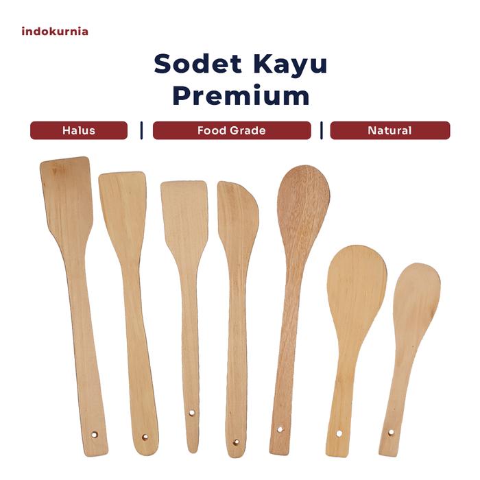 Gambar Indokurnia Spatula Kayu Premium - Oval Panjang dari Indokurnia undefined Tokopedia