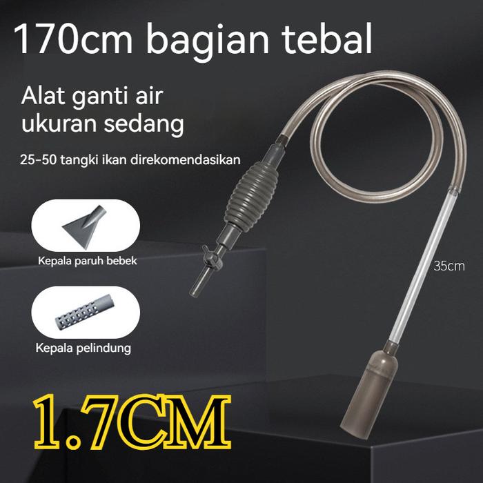 Gambar Vixplorn Selang Alat Kuras Aquarium Cleaner Pomp/Alat Kuras Pembersih Aquarium Cleaner Pump Sipon Sifon Alat Penguras - B-1.7M dari Vixplorn undefined Tokopedia