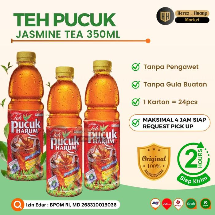 Gambar TEH PUCUK HARUM JASMINE TEA 350ml, Minuman Teh 1 Dus / 1 Karton Isi 24 Pcs @350ml dari Herez Huang Market undefined Tokopedia