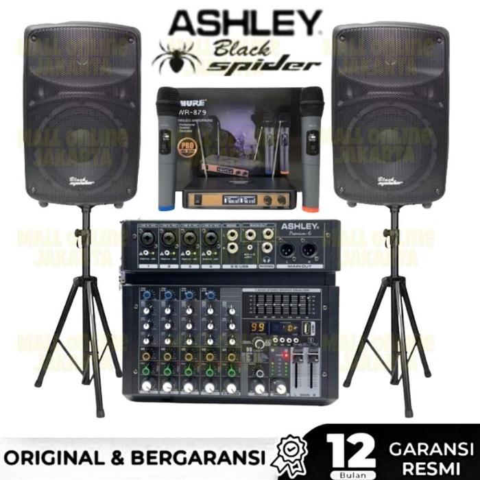 Gambar Paket speaker aktif 10 inch blackspider bn 10 sound system aktiv rumah black spider bn10 - Shure dari mal online jakarta undefined Tokopedia