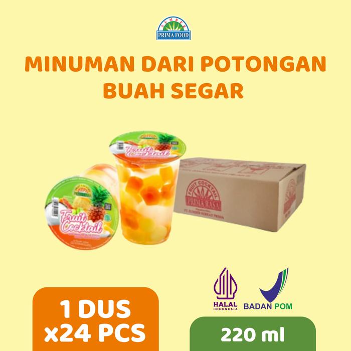 Gambar PRIMA RASA Fruit Cocktail 220 ml Halal BPOM - 24 pcs dari Sumber Prima Food undefined Tokopedia