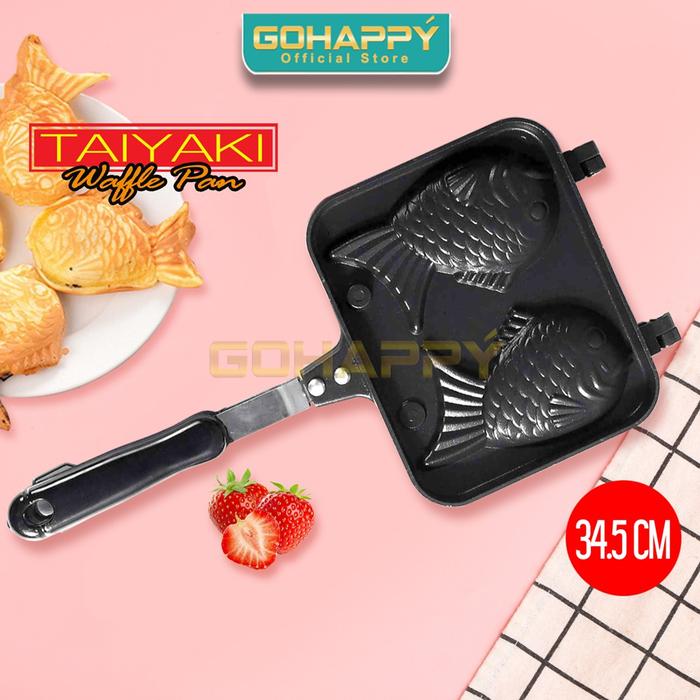 Gambar (TREND NOW) TAIYAKI PAN Cetakan kue ikan GOHAPPY BUNGEOPPANG KOREA - PANCI pancake Premium isi coklat keju sosis model fish - NONSTICK GHC55 - Taiyaki 2170 dari Mayba Store undefined Tokopedia