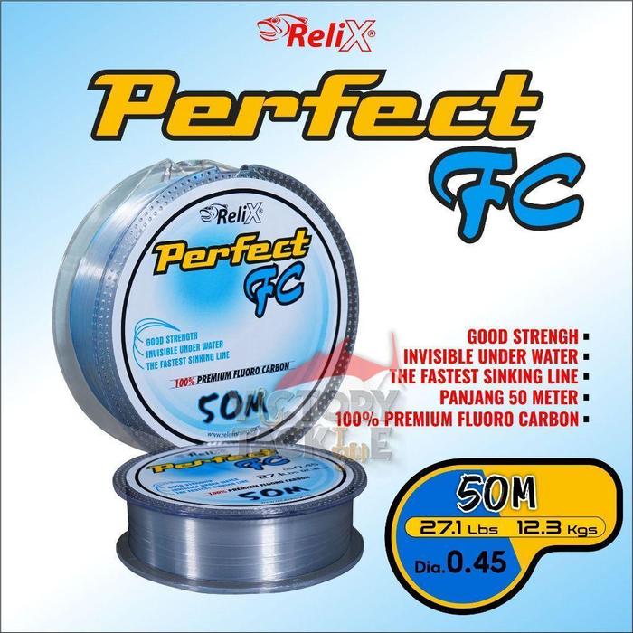 Gambar RELIX PERFECT FLUOROCARBON FC SENAR PANCING BENANG LEADER Ikan Jig Lure Mancing Galatama - 0.45MM (27LB) dari VictoryTackleOfficial undefined Tokopedia