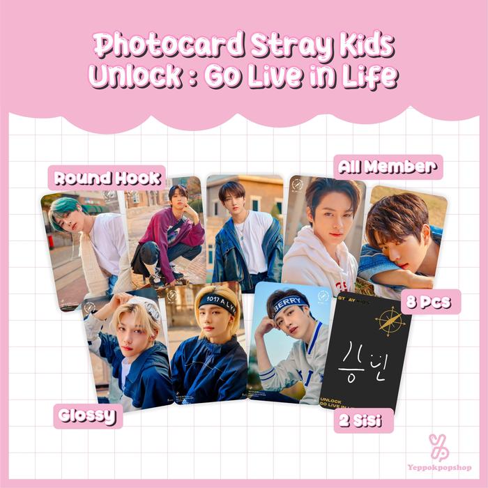 Gambar PHOTOCARD PREMIUM STRAY KIDS - UNLOCK  GO LIVE IN LIFE ISI 8 PCS dari TOKO KPOP 2017 undefined Tokopedia
