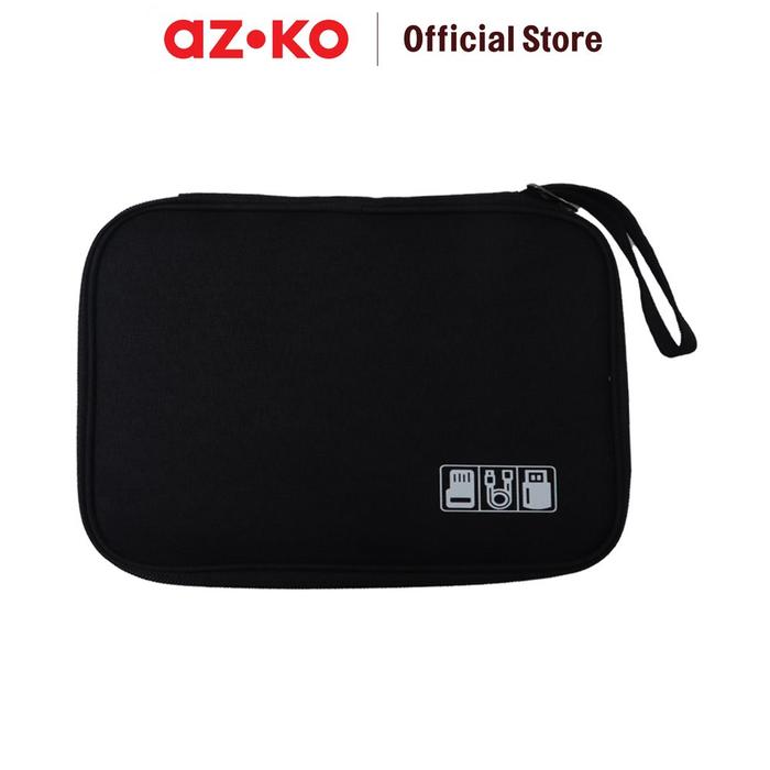 Gambar AZKO Passport Ukuran L Tas Organizer Perangkat Digital - Hitam - Hitam dari AZKO ID undefined Tokopedia