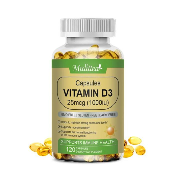 Gambar Vitamin D3 1000 IU 25 Mcg Vitamin D Capsules Helps Support Immune Health Strong Bones and Teeth dari Just-Dance undefined Tokopedia