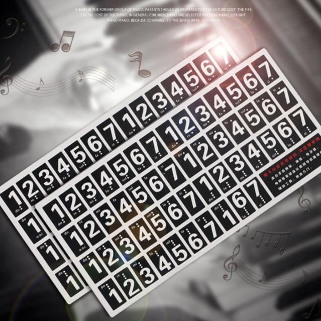 Gambar Set Stiker Label Tangga Nada untuk Tuts Piano / Keyboard (Hitam Putih) - Warna dari Ramayana Grosir Surabaya undefined Tokopedia