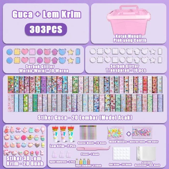 Gambar PIKYO 942PCS DIY Gantungan Kunci Set DIY Kartu Hias Stiker Set Mainan DIY Deco Cream Kuka Set Mainan Anak Perempuan Hadiah Ulang Tahun Anak - 303Pcs dari PIKYO INDONESIA undefined Tokopedia