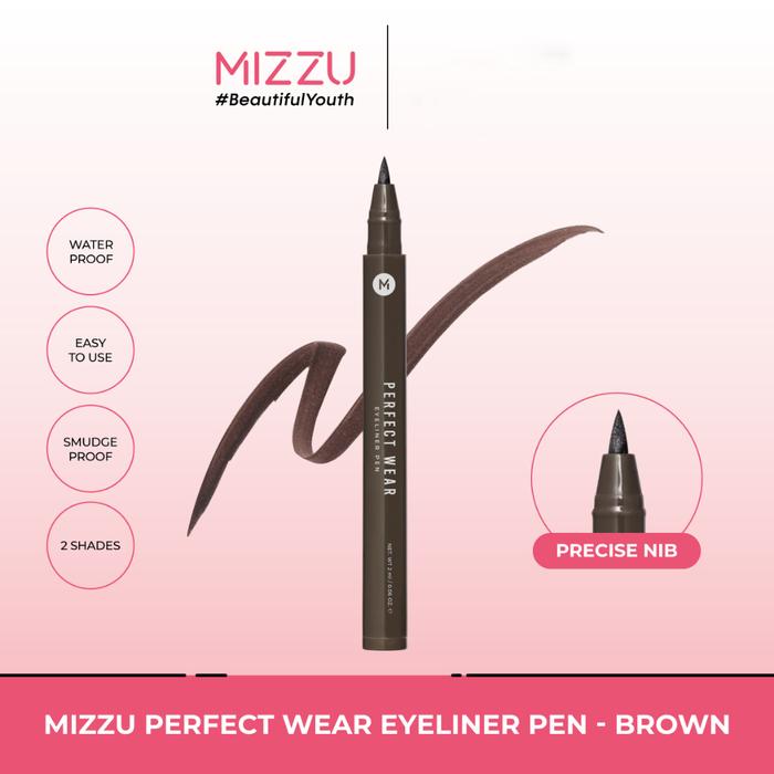 Gambar Mizzu Eyeliner Pen Perfect Wear (Black/Brown)- Eyeliner Spidol - Cokelat dari GudangnyaORI undefined Tokopedia