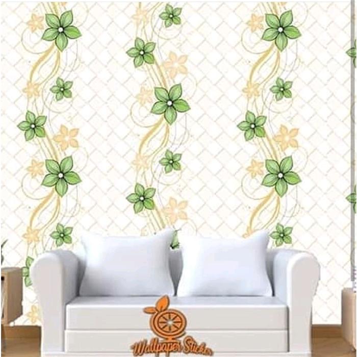 Gambar Wallpaper Dinding Motif Anyaman Bunga Ukuran 45 cm x 8 meter Kertas Pvc - Anyaman Hijau, 45 cm x 10 meter dari 3S MEDIATAMA undefined Tokopedia