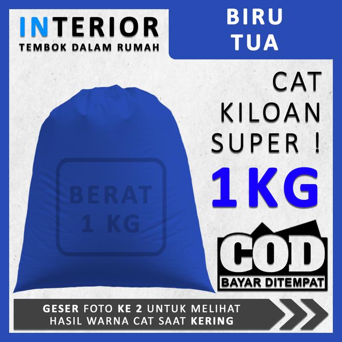 Gambar TERMURAH ! Cat Tembok Kiloan 1 Kg Pro Super Murah Wangi dan Bagus Cat Tembok Kiloan Paint cat  tembok - Biru Tua dari Glory Store ID_NEW undefined Tokopedia