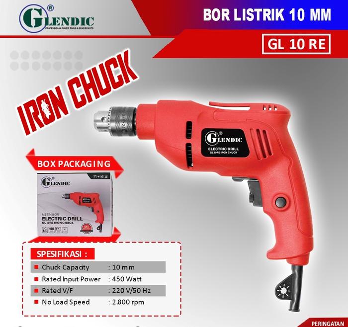 Gambar Glendic GL10RE Mesin Bor Tangan 10mm Bolak Balik dari Double Thunders Store undefined Tokopedia