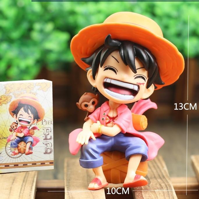 Gambar ACTION FIGURE ONE PIECE LUFFY ZORO Q VERSION SITTING LAUGHING TOPPER CAKE PAJANGAN HIASAN MINIATUR - LUFFY dari ToysColection undefined Tokopedia