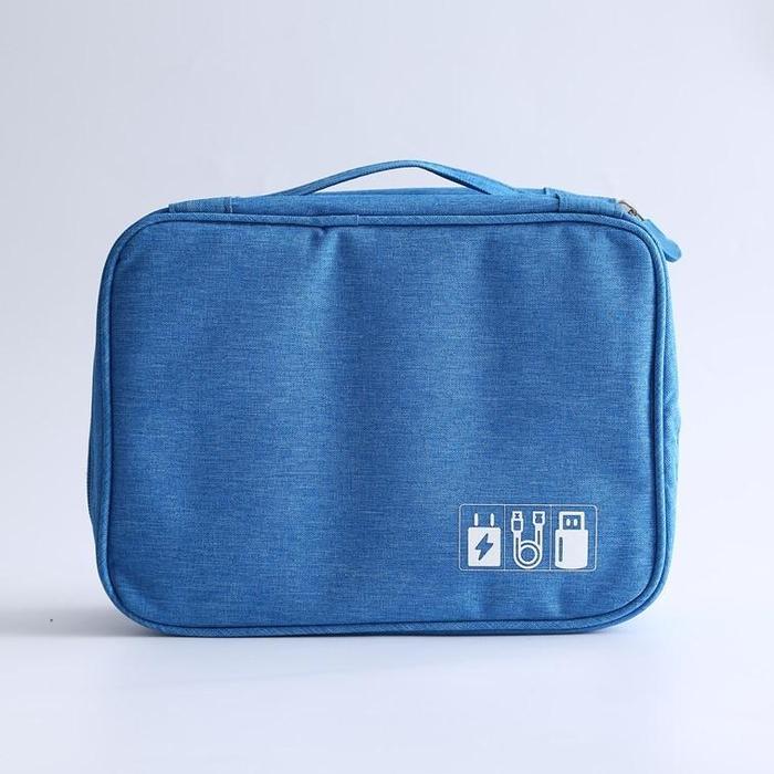 Gambar BISA COD T6205 Organizer Bag Digital Travel / Pouch 2 Layer Multifungsi / Organizer Cable Gadget Charger Hitam - Biru Muda dari Pusat Grosir indonesia undefined Tokopedia