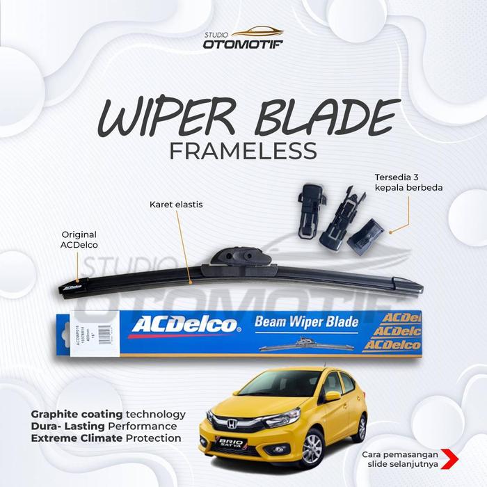 Gambar WIPER HONDA BRIO ACDELCO 22-16 BEAM FRAMELESS - acdelco dari studio otomotif undefined Tokopedia