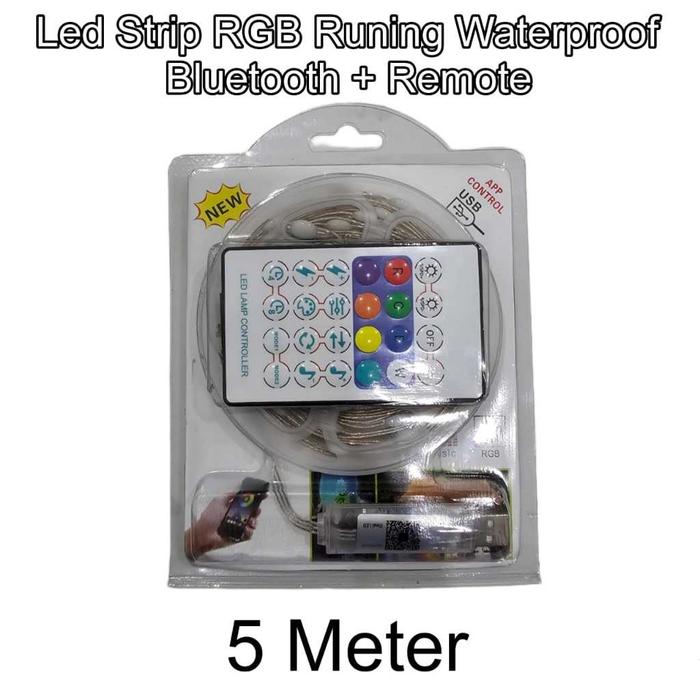 Gambar PPLUS LAMPU LED STRIP HIAS DEKORASI / LEATHER LINE LIGHT SYMPHONY POHON NATAL FAIRY LIGHT DEKORASI ULANG TAHUN / LED STRIP RGB RUNNING  Waterproof Bluetooth+Remote - 5meter dari HOKKY-SHOP undefined Tokopedia