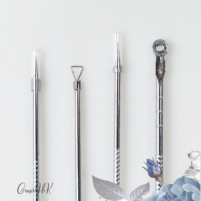 Gambar Pinset Komedo Acne Pimple Needle Remover Pencetan Jerawat 4 in 1 PLUS BOX muka dari GROSIRHK undefined Tokopedia