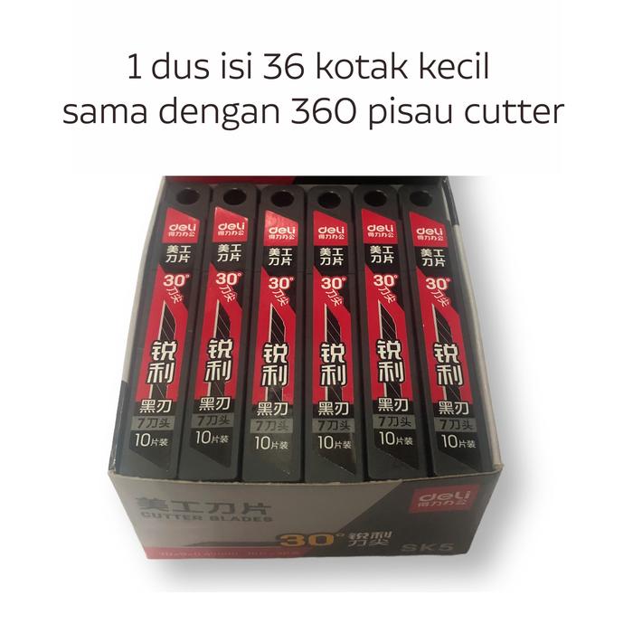 Jual isi cutter 30 derajat DELI isi ulang cuter runcing Refill Cutter ...
