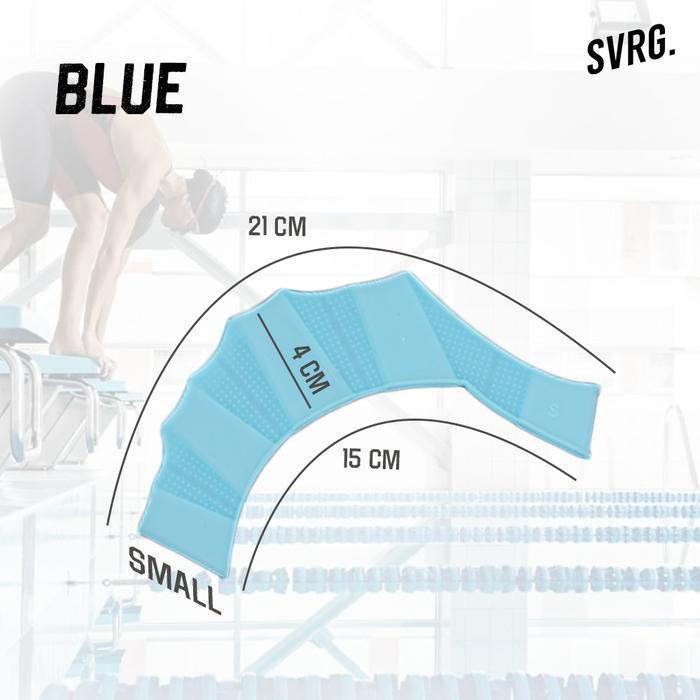 Gambar SVRG Silicone Webbed Hand - Selaput Jari Renang - Swimming Hand Web - Blue - S dari SVRG Store undefined Tokopedia