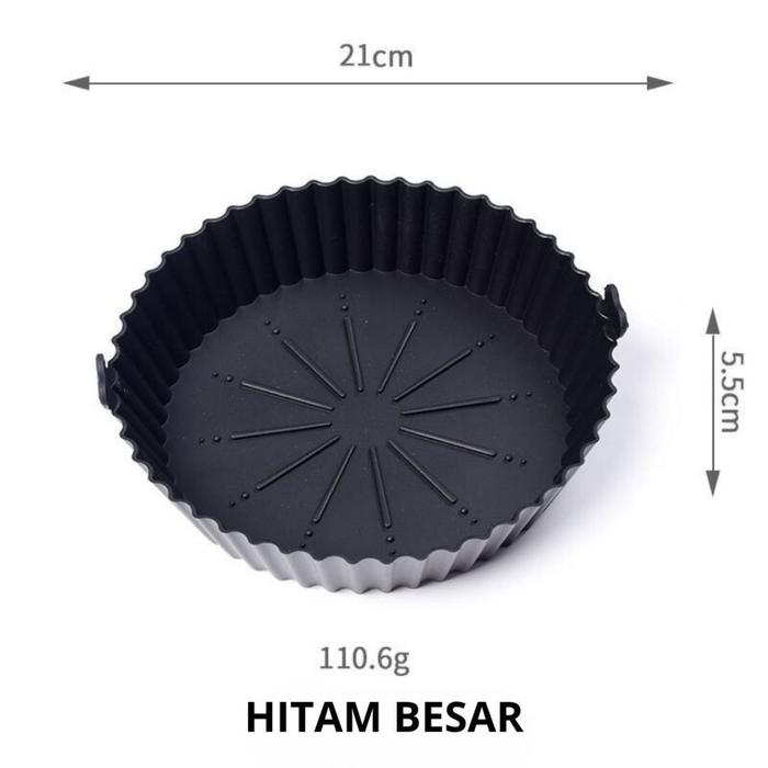Gambar 50 Pcs Kertas Alas Air Fryer / kertas fryer anti lengket /Anti Lengket Tahan Minyak baking paper / Alas Fryer Silikon / Tatakan Kue / Tempat Kue TM Y02 - Fryer Hitam Besar dari TOPIMART undefined Tokopedia