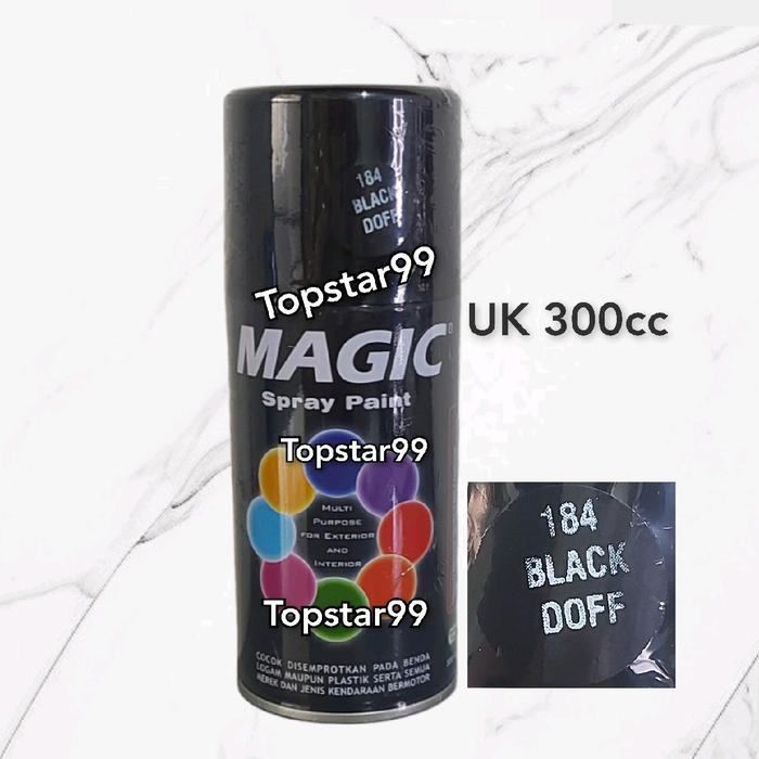 Gambar Pilok Cat Magic Hitam Dof Black Doff 184 300cc Spray paint dari topstar99 undefined Tokopedia