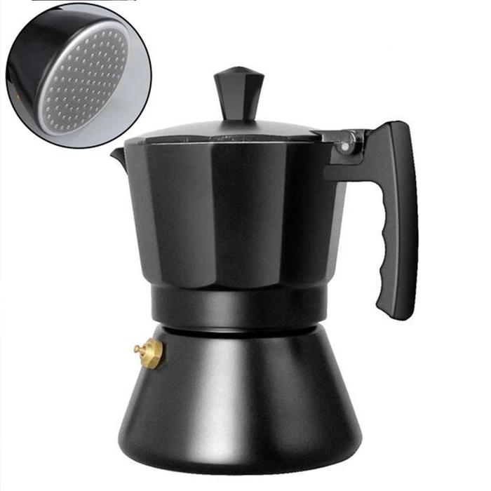 Gambar Moka Pot Aluminium 6 Cup (300ml) Hitam – Coffee Maker Manual Espresso Kompor Gas - Mokapot dari Toko Kopi Gayo undefined Tokopedia
