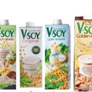 Gambar V-Soy vsoy Soya Bean 1000 mL/ 1 liter V Soy ORIGINAL/ LOW SUGAR/ MULTI GRAIN/ GOLDEN GRAIN Susu Kacang IMPORT dari SomuraMart undefined Tokopedia