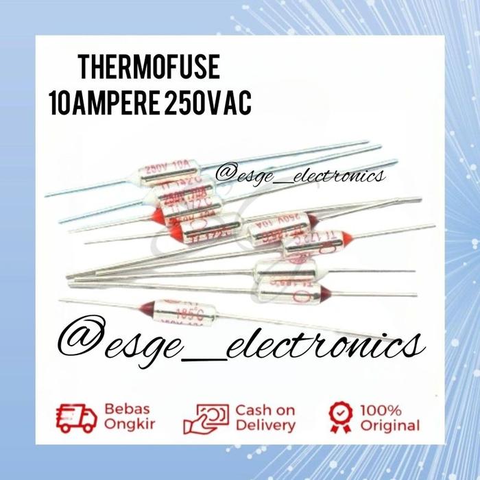 Gambar THERMOFUSE MAGIC COM 10A 250 VOLT TERMOFUSE MAGIC COM THERMAL FUSE 185 200 FUSE SEKRING THERMAL PANAS SEKRING PANAS RICE COOKER POMPA THERMAL FUSE SETRIKA GOSOKAN 250 FUSE RICE COOKER FIUS MAGIC COM FUSE MAGICCOM FIUS NASI - 150C, Fius dari esge electronics undefined Tokopedia